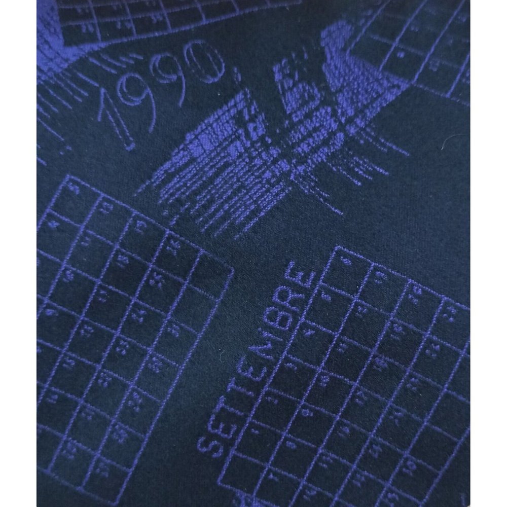 MOSCHINO Black Calendar Silk Tie ITALY 56”/ 3.5”  EC - Picture 4 of 7